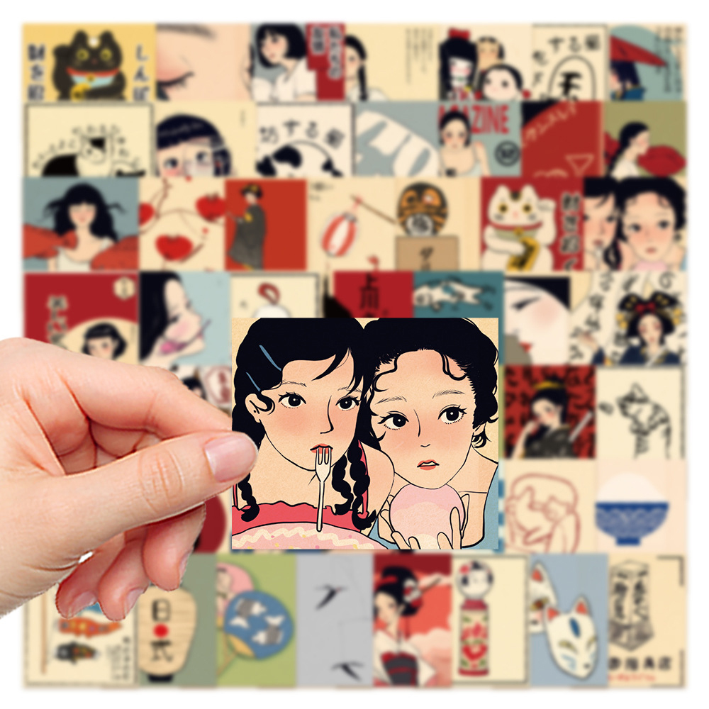 10/30/50pcs 클래식 일본 스타일 문화 스티커  - Japan Lifestyle And Culture 리뷰 및 가격